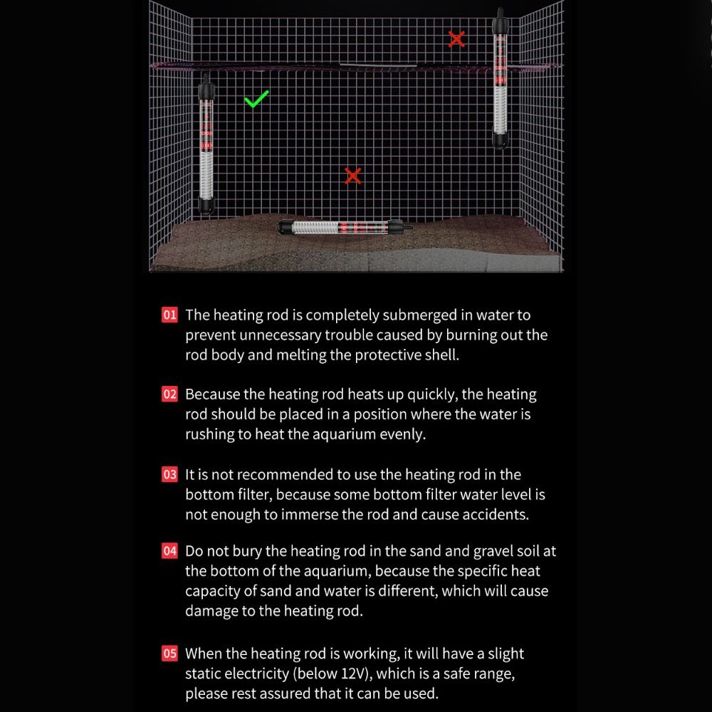 Marine Aquarium Temperature - 20-32 ° Нагреватель для аквариума C