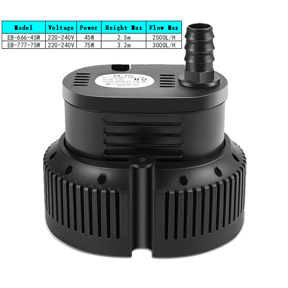 Marine Aquarium Temperature - Погружной водяной насос 45/75 Вт 2500-3000